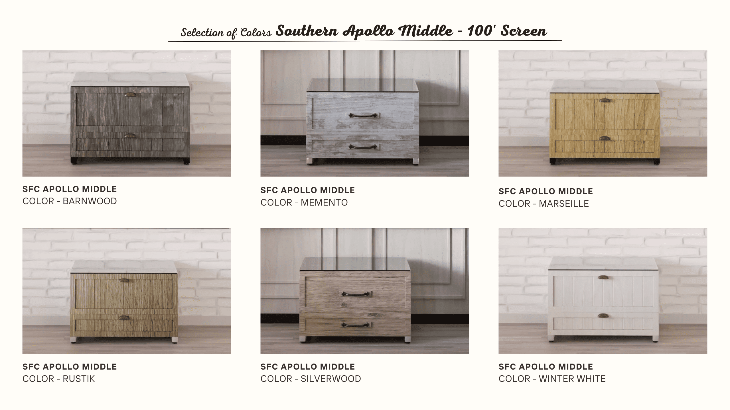 Southren Apollo Middle | 100' Screen | Small Cabinets | Aegis AV Cabinets