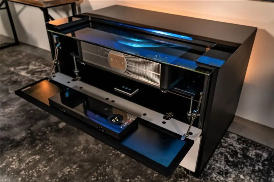 UST Projector Cabinet | Enhance Your Home Theater Setup 3 Aegis Motorized UST Projector Compartment
