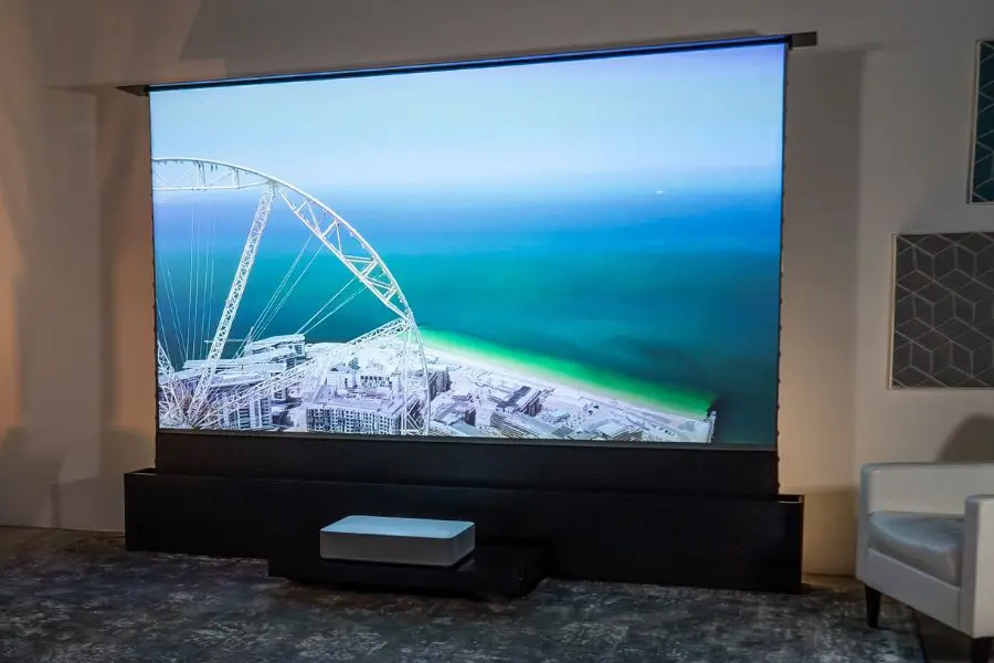 2024 Guide: 5 Compelling Reasons to Choose a 4k Projector 3 The Ares Series Motorized Rising Ultra Short Throw Projector Screen | floor rising projector cabinet