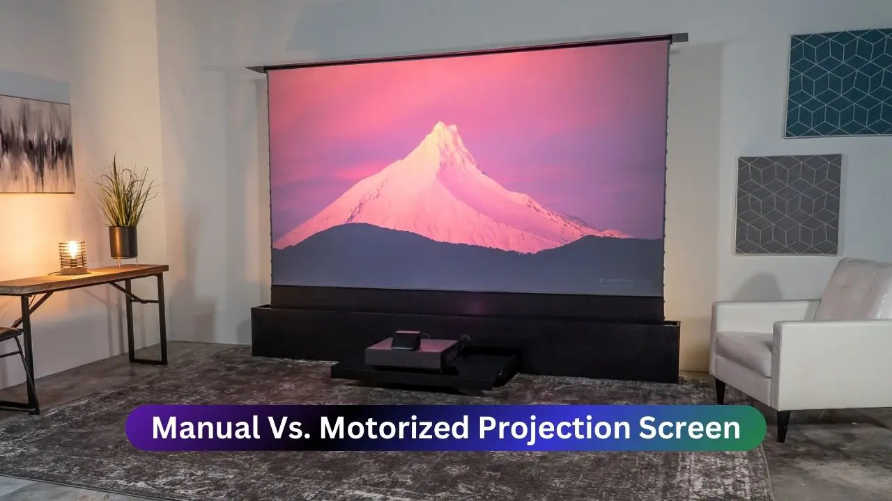 Manual Vs. Motorized Projection Screen: What No One Is Telling You! 1 Motorized projection screen VS Manual Projection Screens