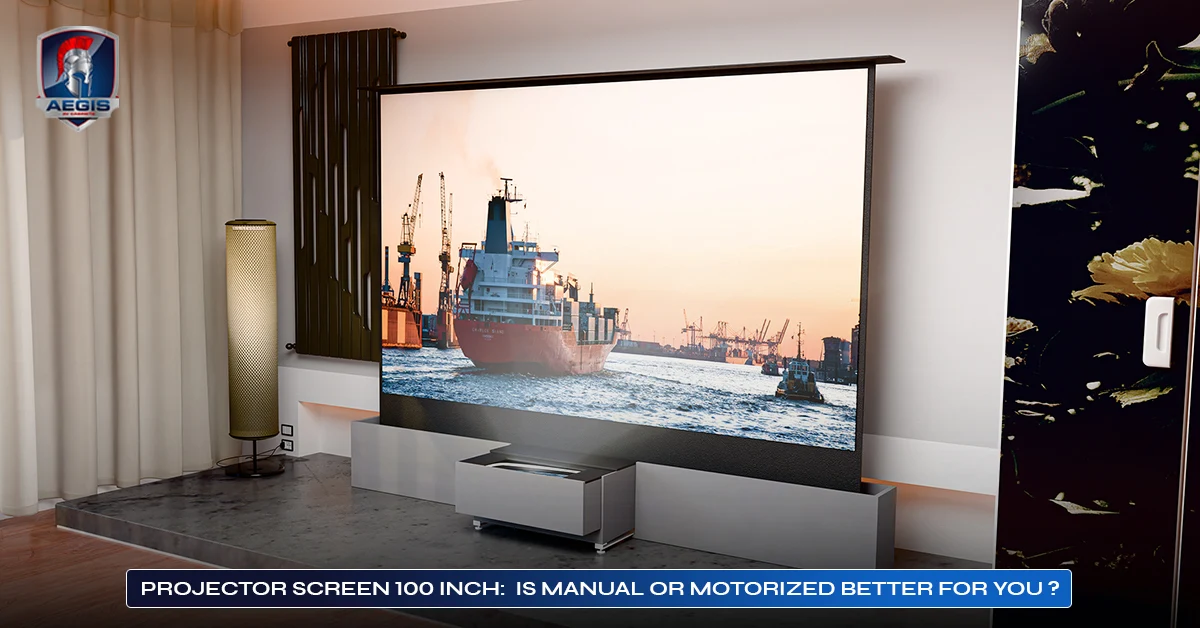 Projector Screen 100 Inch: Is Manual Or Motorized Better For You? 1 Projector Screen 100 Inch: Is Manual Or Motorized Better For You?