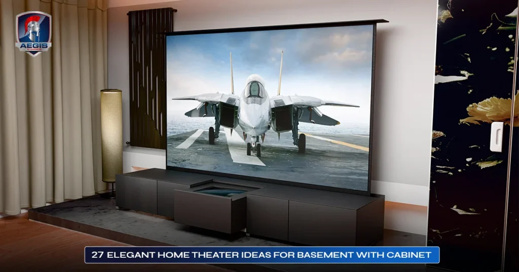 27 Elegant Home Theater Ideas for Basement with Cabinet 2 27 Elegant Home Theater Ideas for Basement with Cabinet