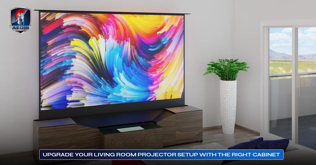 Upgrade Your Living Room Projector Setup with the Right Cabinet 1 Upgrade Your Living Room Projector Setup with the Right Cabinet